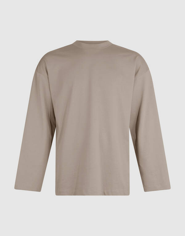 Basis Relaxed Fit Longsleeve Lichtgroen SHOEBY MEN