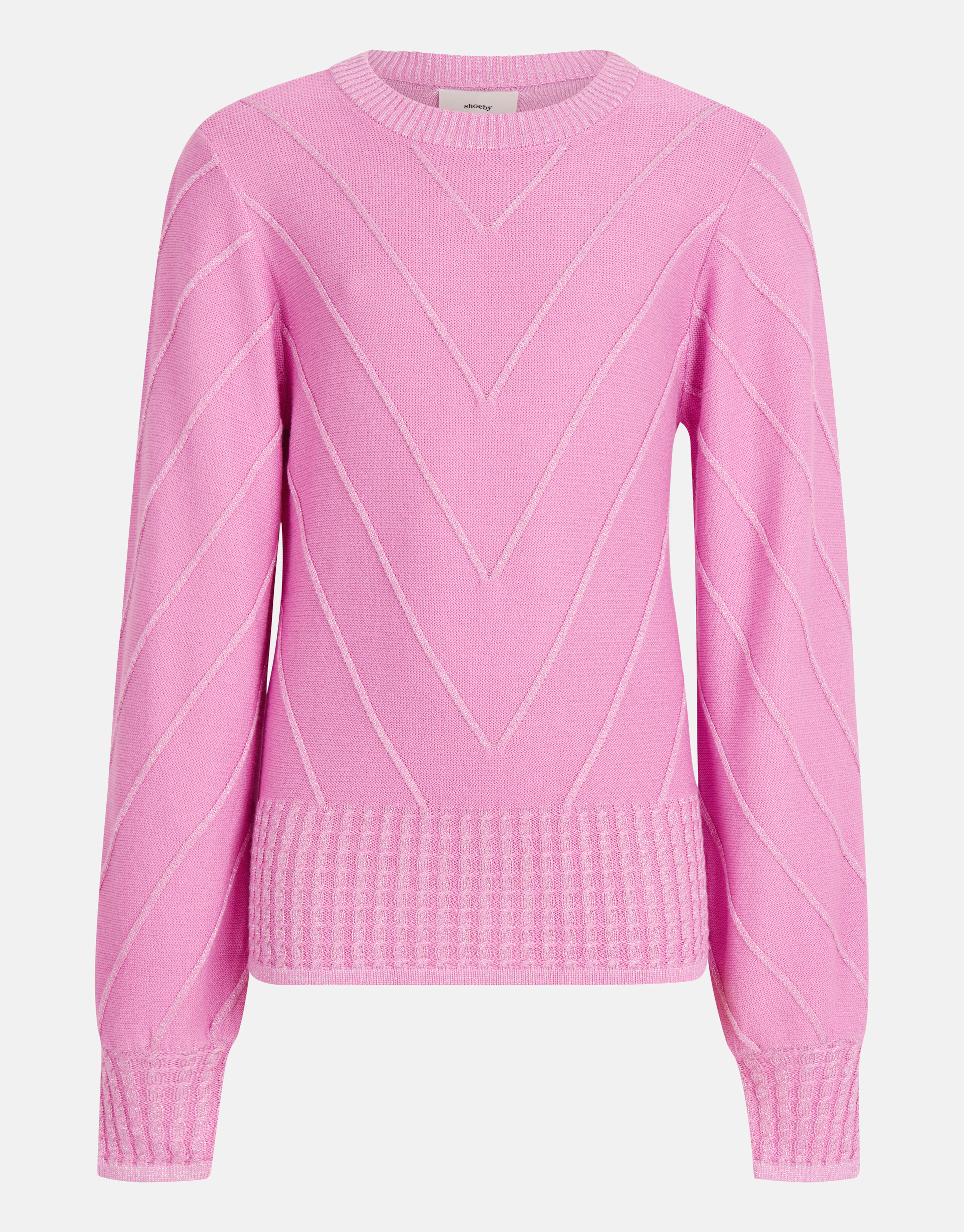 Diagonaal Glitter Trui Roze SHOEBY GIRLS