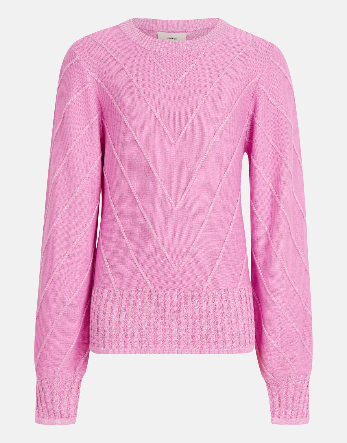 Diagonaal Glitter Trui Roze SHOEBY GIRLS