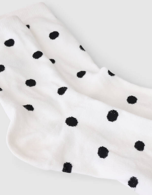 Polkadot Sokken Wit/Zwart SHOEBY ACCESSOIRES