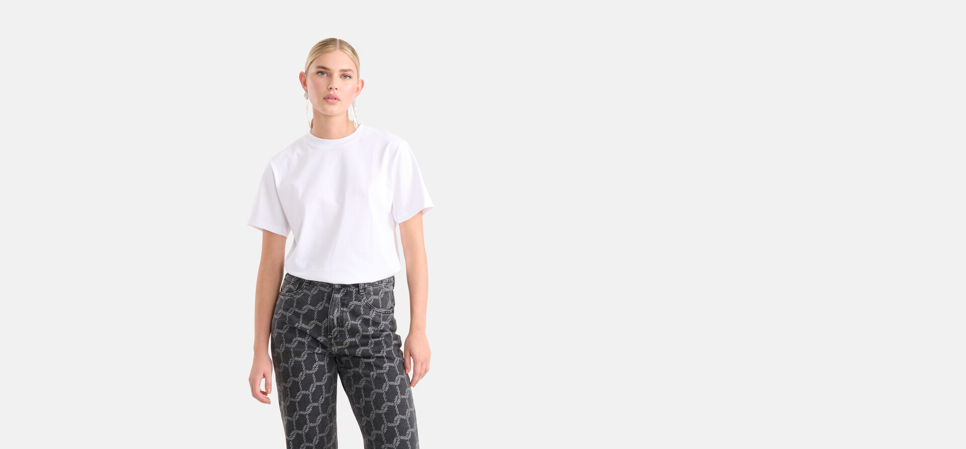 Basis T-shirt Wit SHOEBY WOMEN