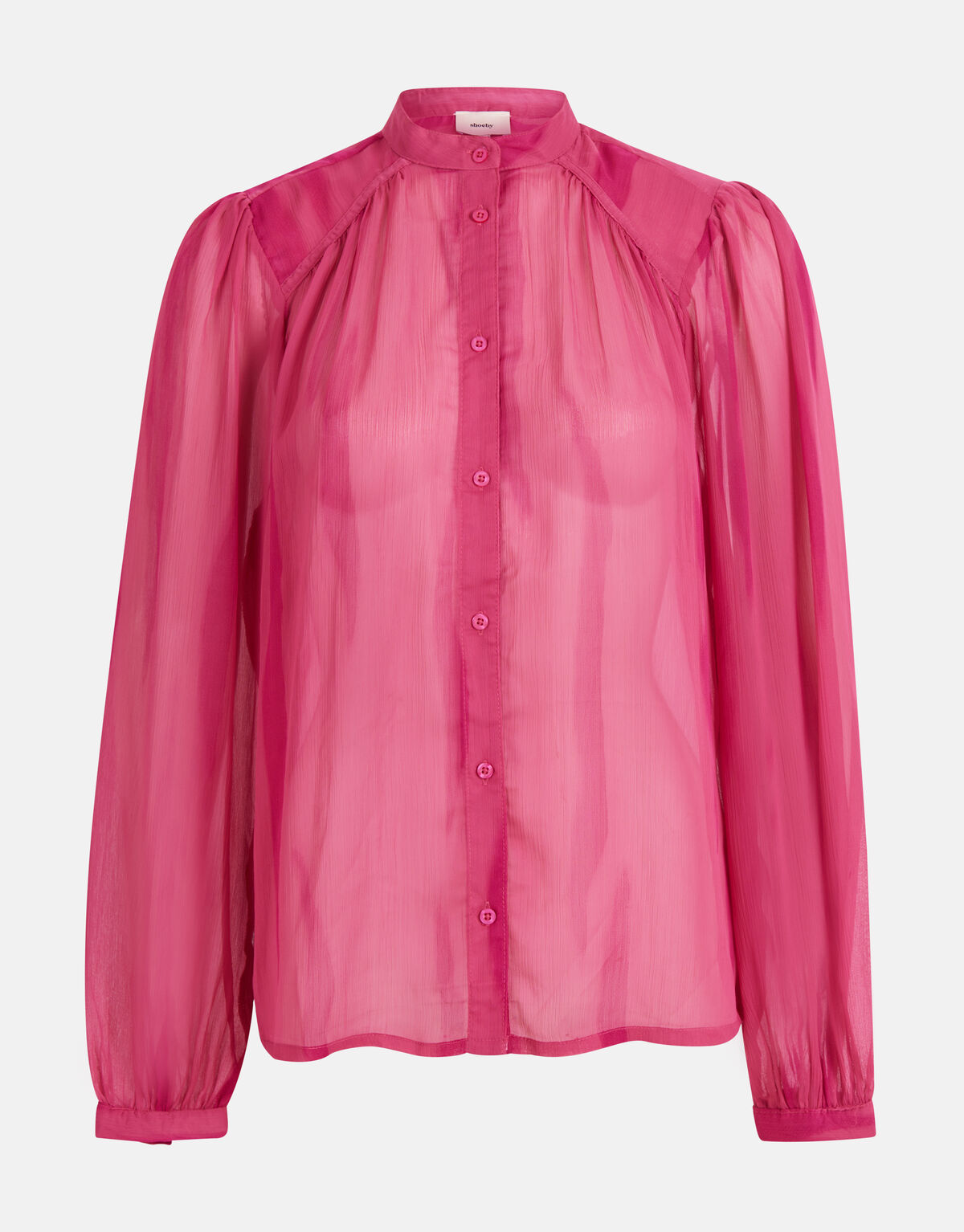 Two Tone Print Blouse Roze SHOEBY WOMEN