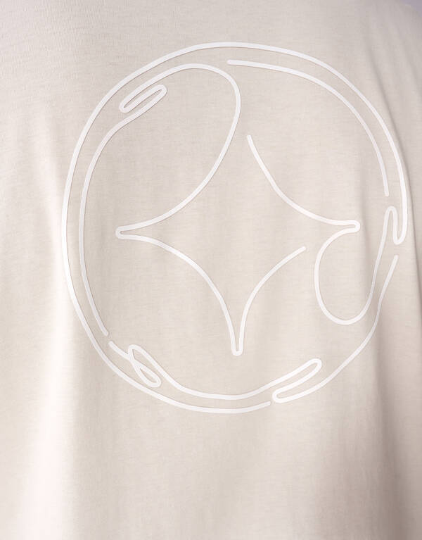 Line Artwork T-shirt Lichtgrijs SHOEBY MEN