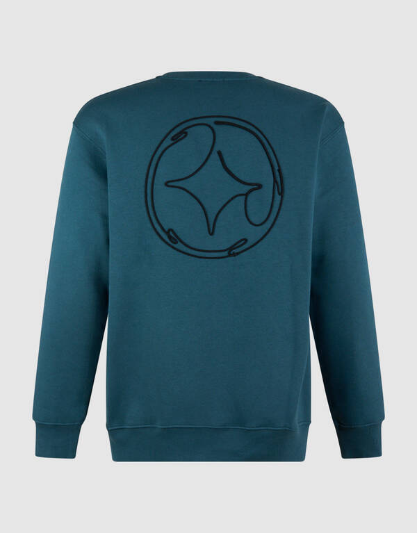 Cord Artwork Sweater Donkergroen SHOEBY MEN