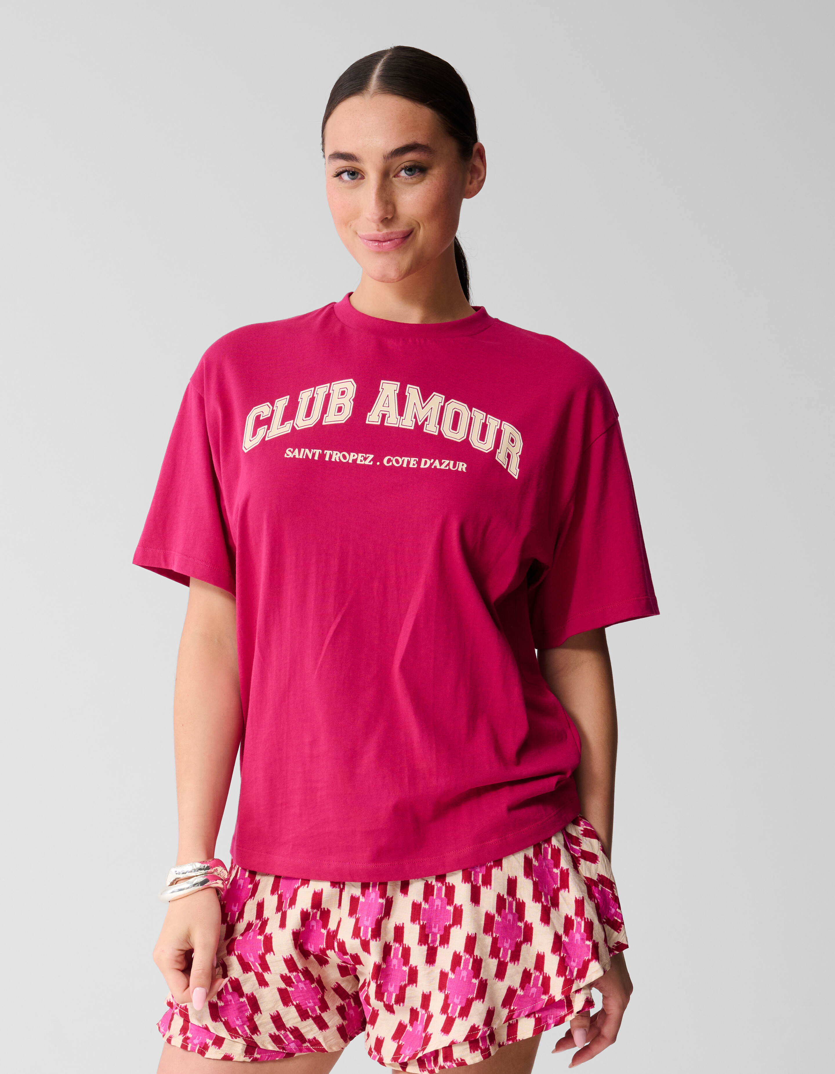 Club Amour T-shirt Roze/Rood SHOEBY WOMEN