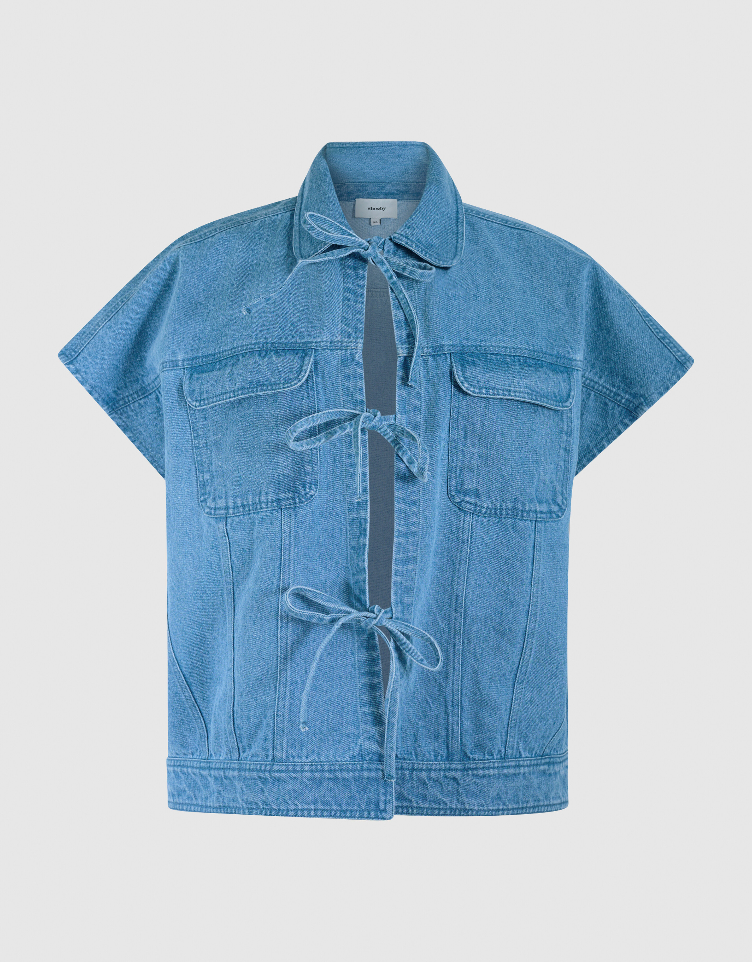 Oversized Denim Gilet Blauw SHOEBY WOMEN
