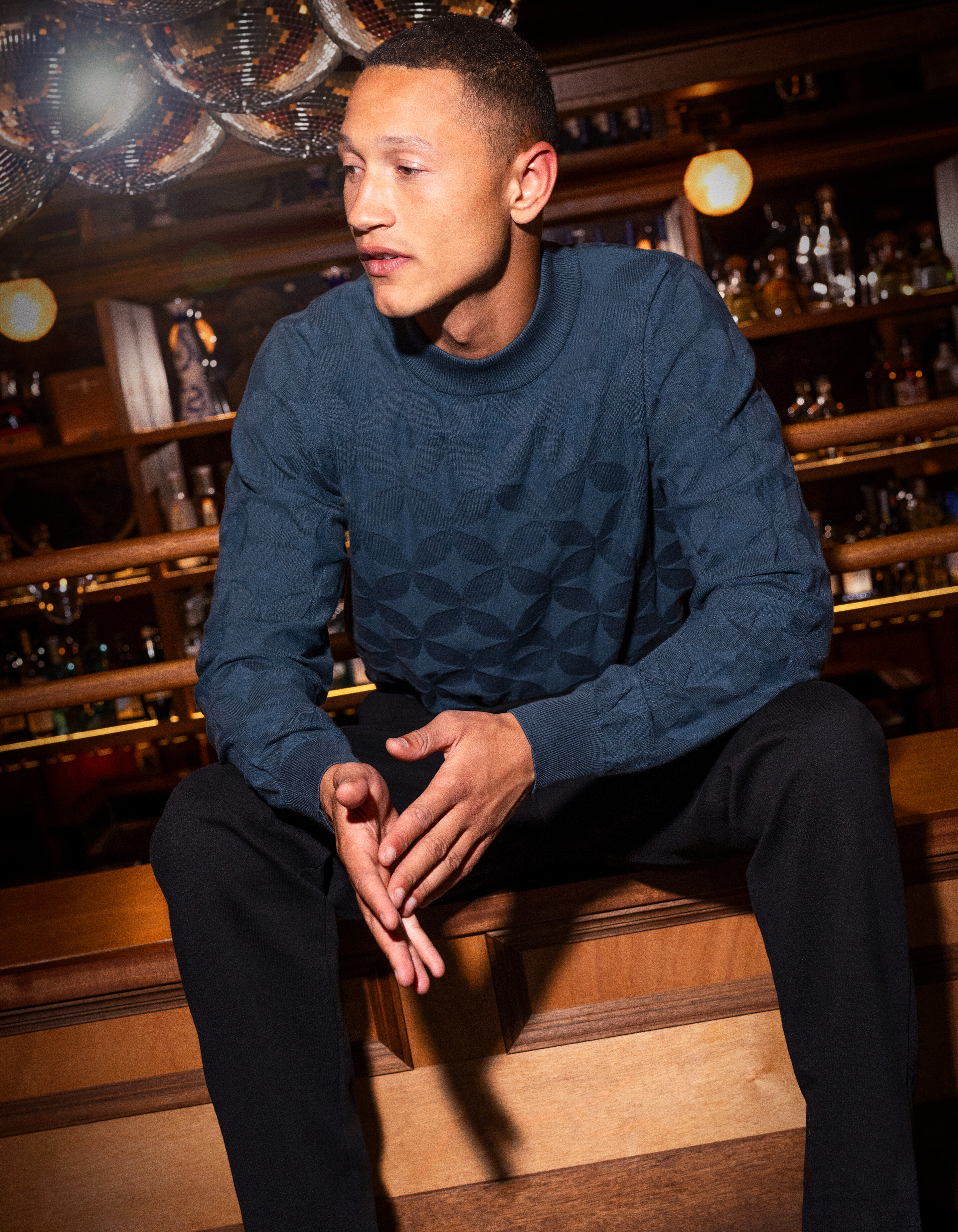 Sparkle Gebreide Trui Blauw SHOEBY MEN