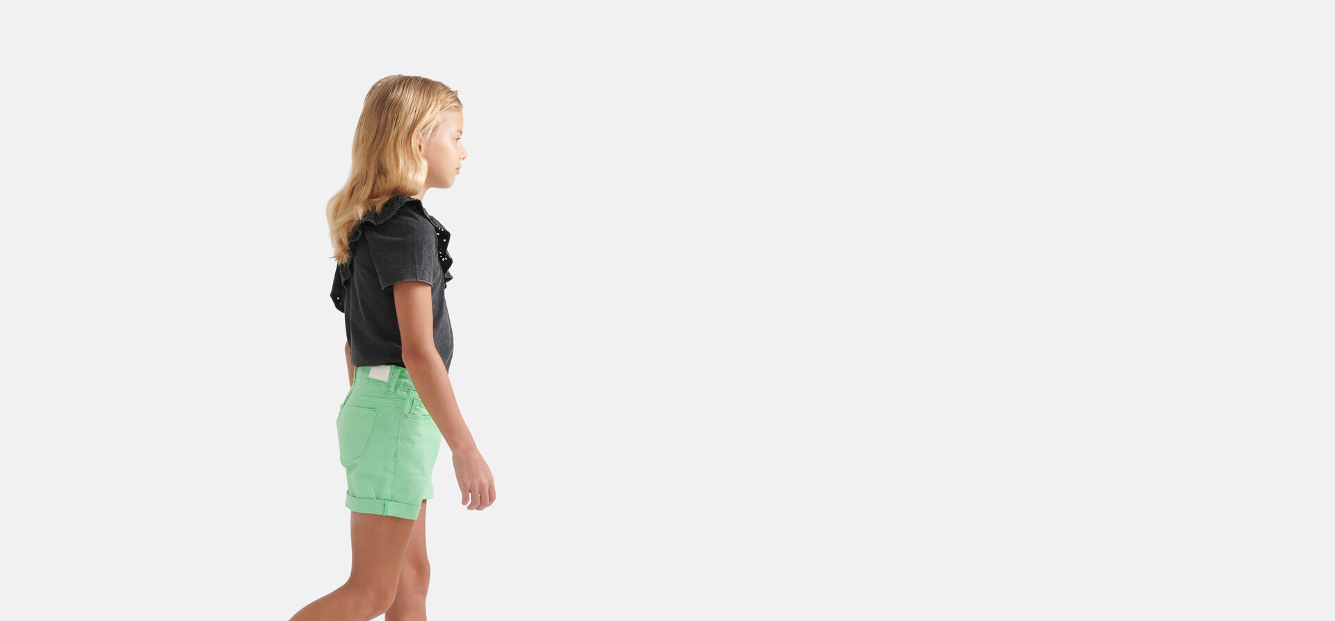 Denim Short Groen SHOEBY GIRLS
