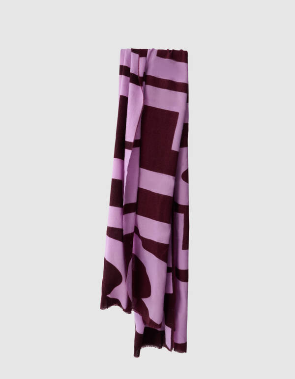 Text Artwork Sjaal Paars SHOEBY ACCESSOIRES