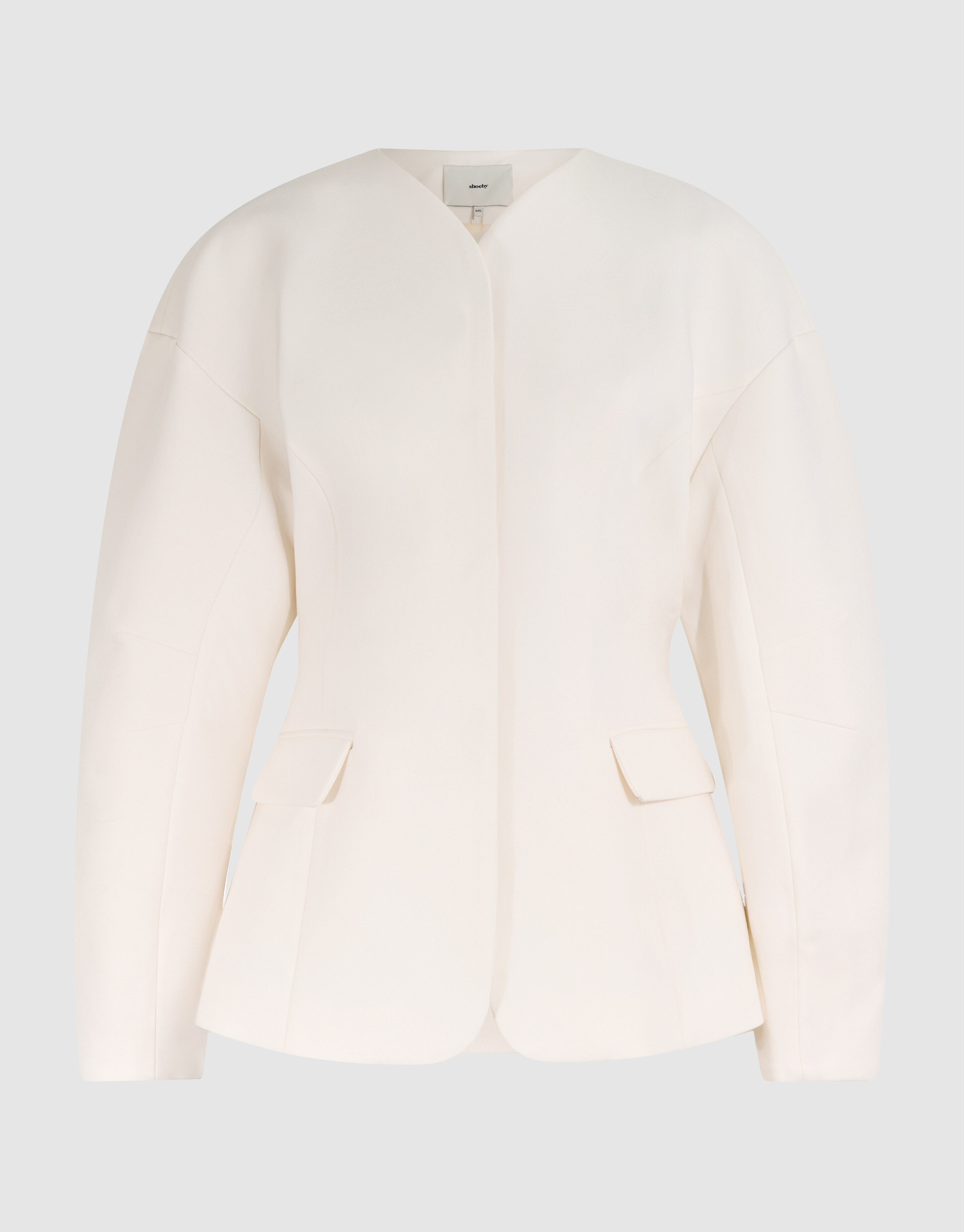 Egg Shaped Blazer Gebroken Wit SHOEBY WOMEN