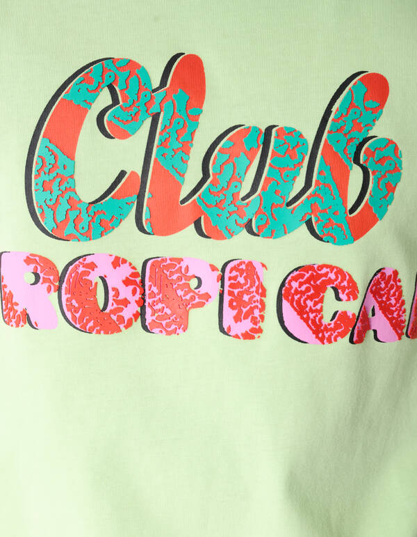 Club Tropical Artwork T-shirt Lichtgroen SHOEBY GIRLS
