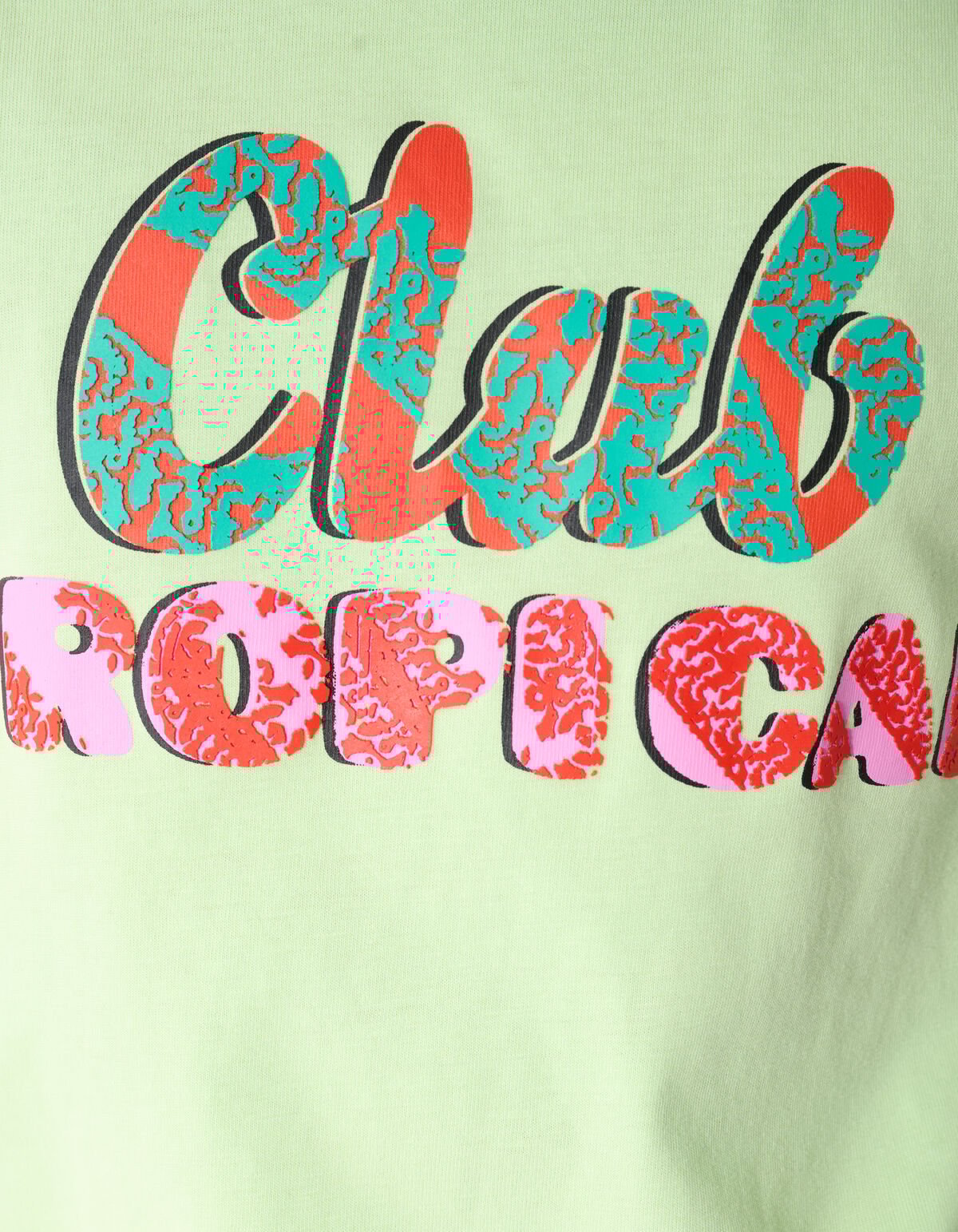 Club Tropical Artwork T-shirt Lichtgroen SHOEBY GIRLS