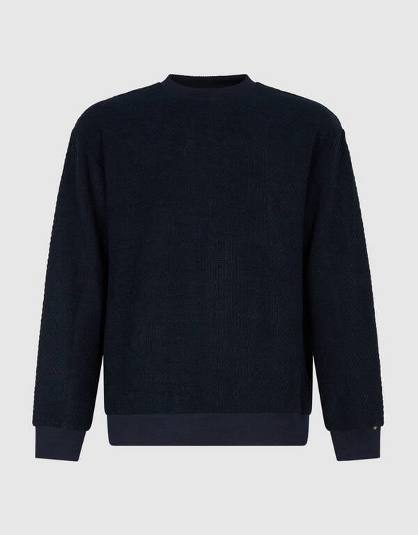 Soft Block Sweater Donkerblauw SHOEBY MEN