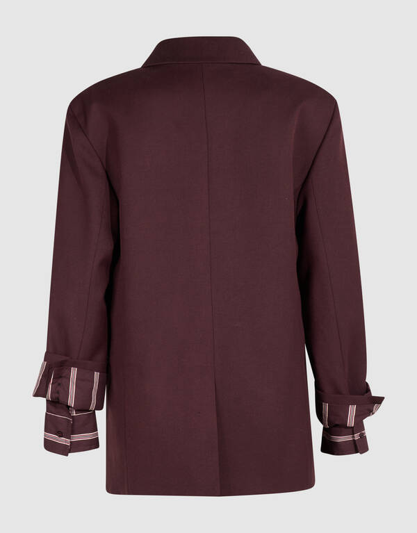 Double Layered Blazer Donkerrood By Mieke SHOEBY WOMEN