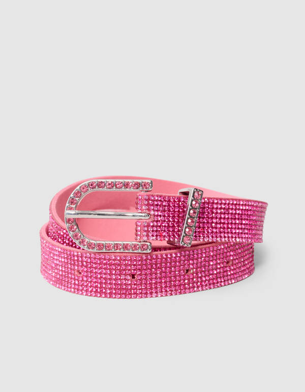 Strass Riem Roze SHOEBY ACCESSOIRES