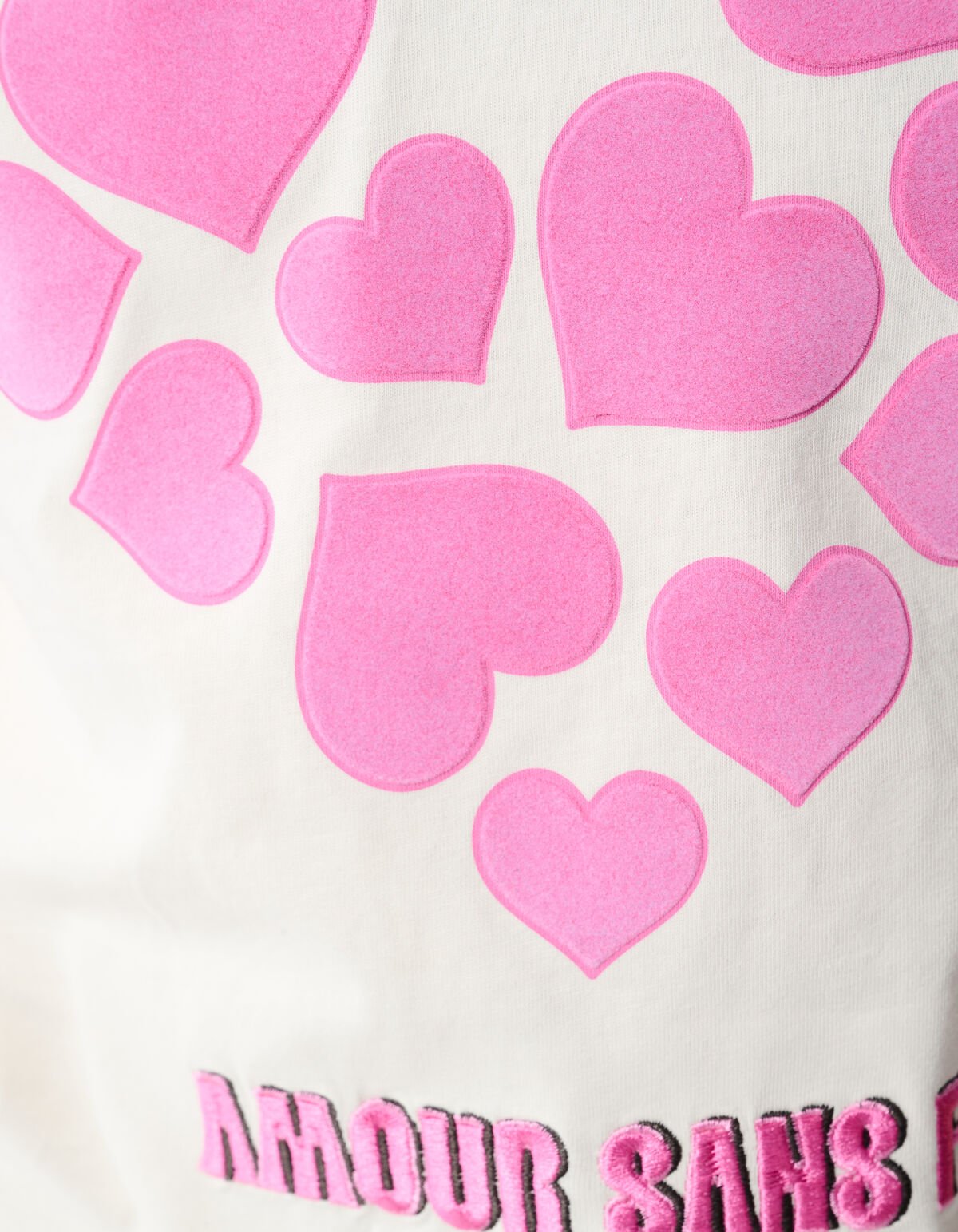 Heart Artwork T-shirt Gebroken Wit SHOEBY GIRLS