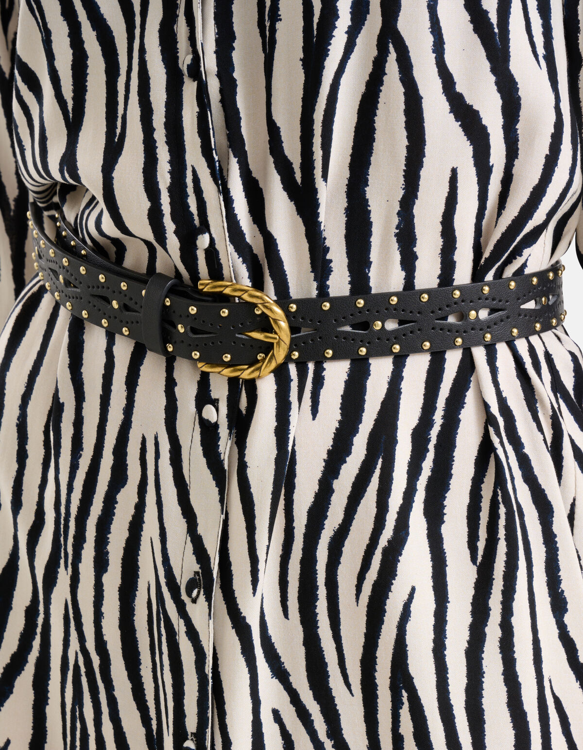 Gedraaide Gesp Riem Zwart SHOEBY ACCESSOIRES