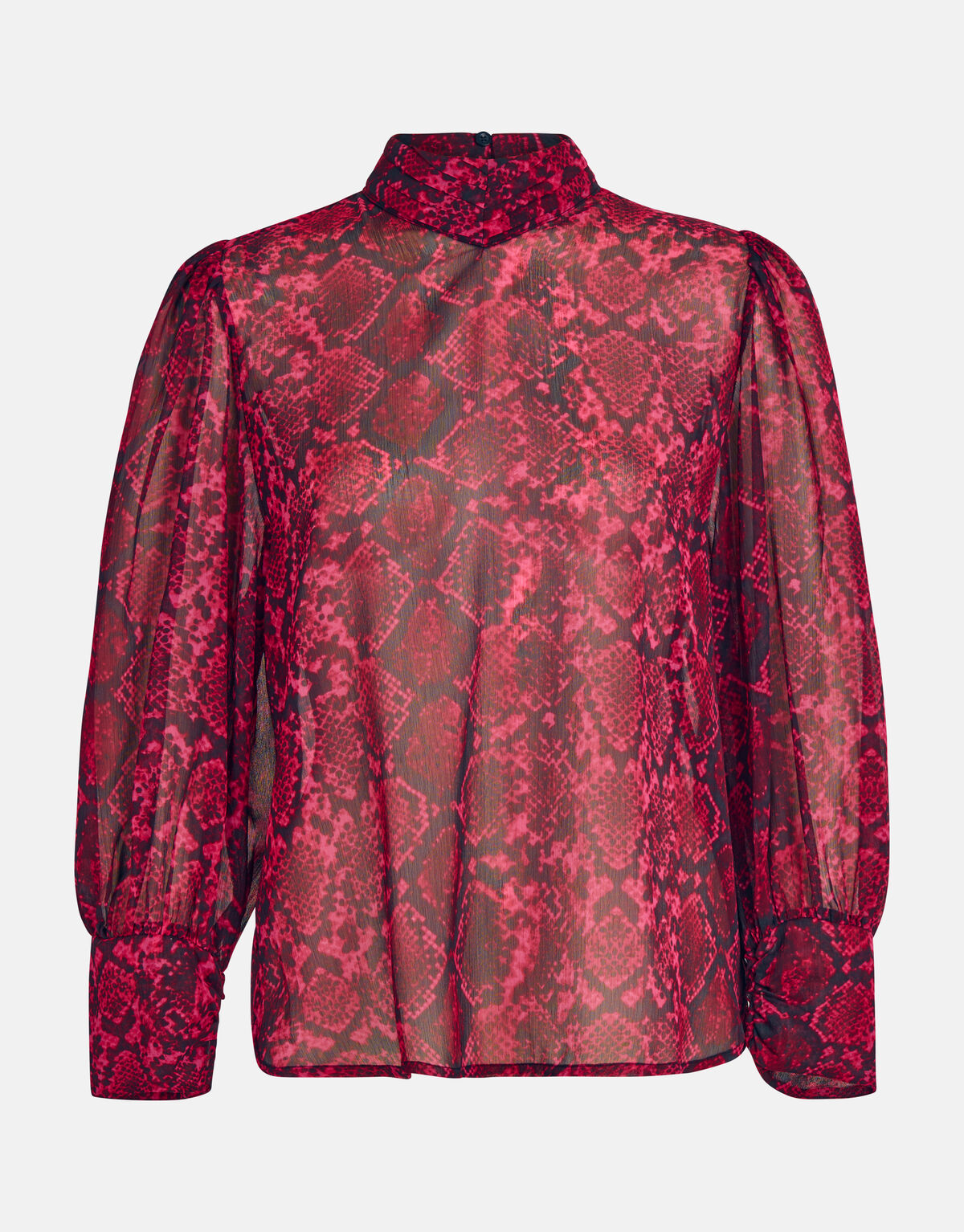 Chiffon Slangenprint Blouse Donkerroze SHOEBY WOMEN