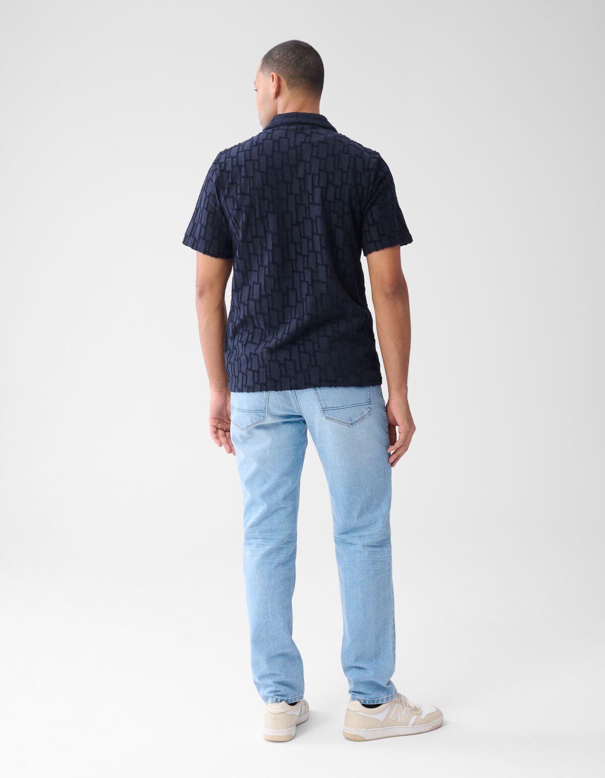 Structuur Shirt Blauw SHOEBY MEN