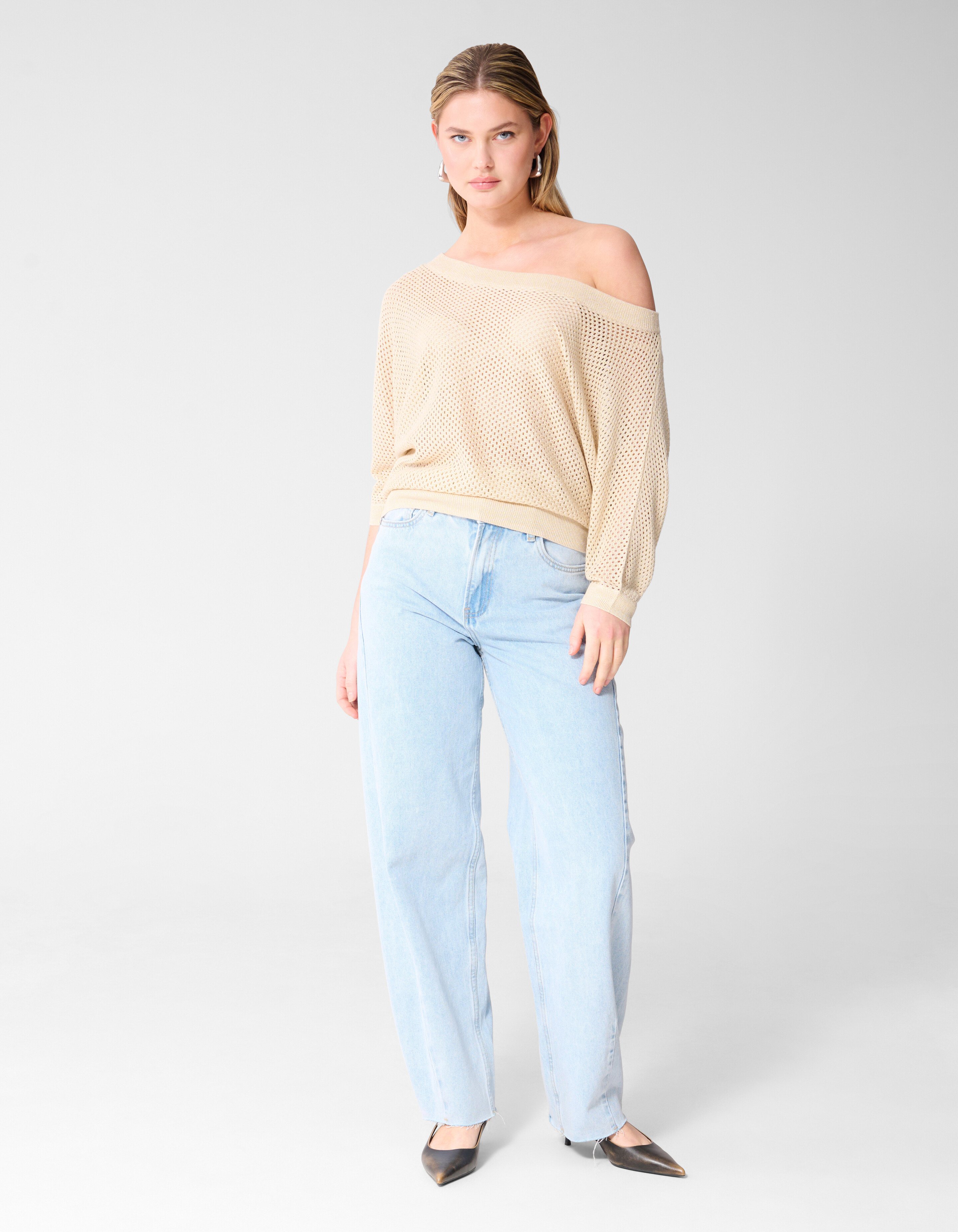 Glitter Ajour Trui Zand SHOEBY WOMEN