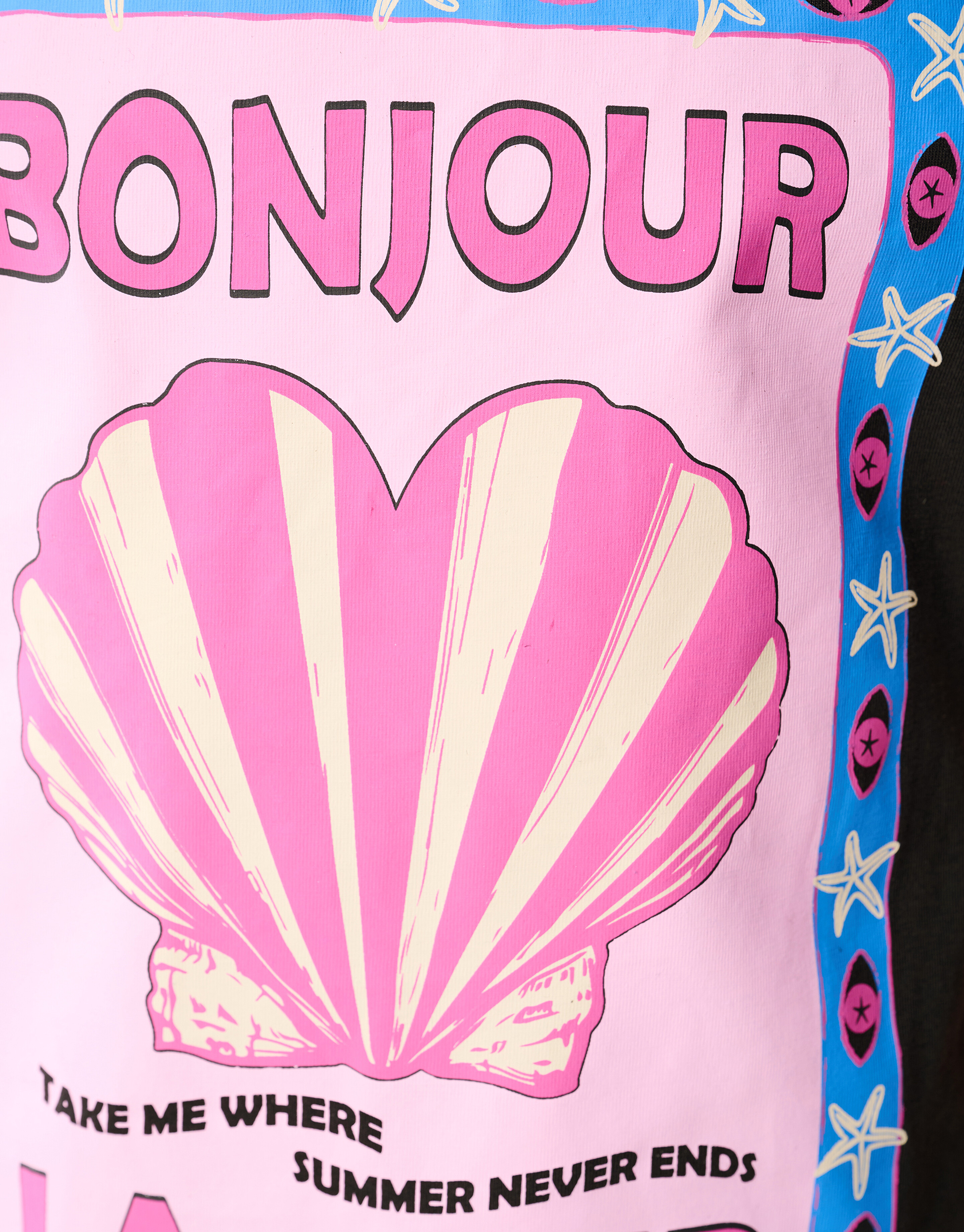 Bonjour Artwork T-shirt Zwart SHOEBY GIRLS