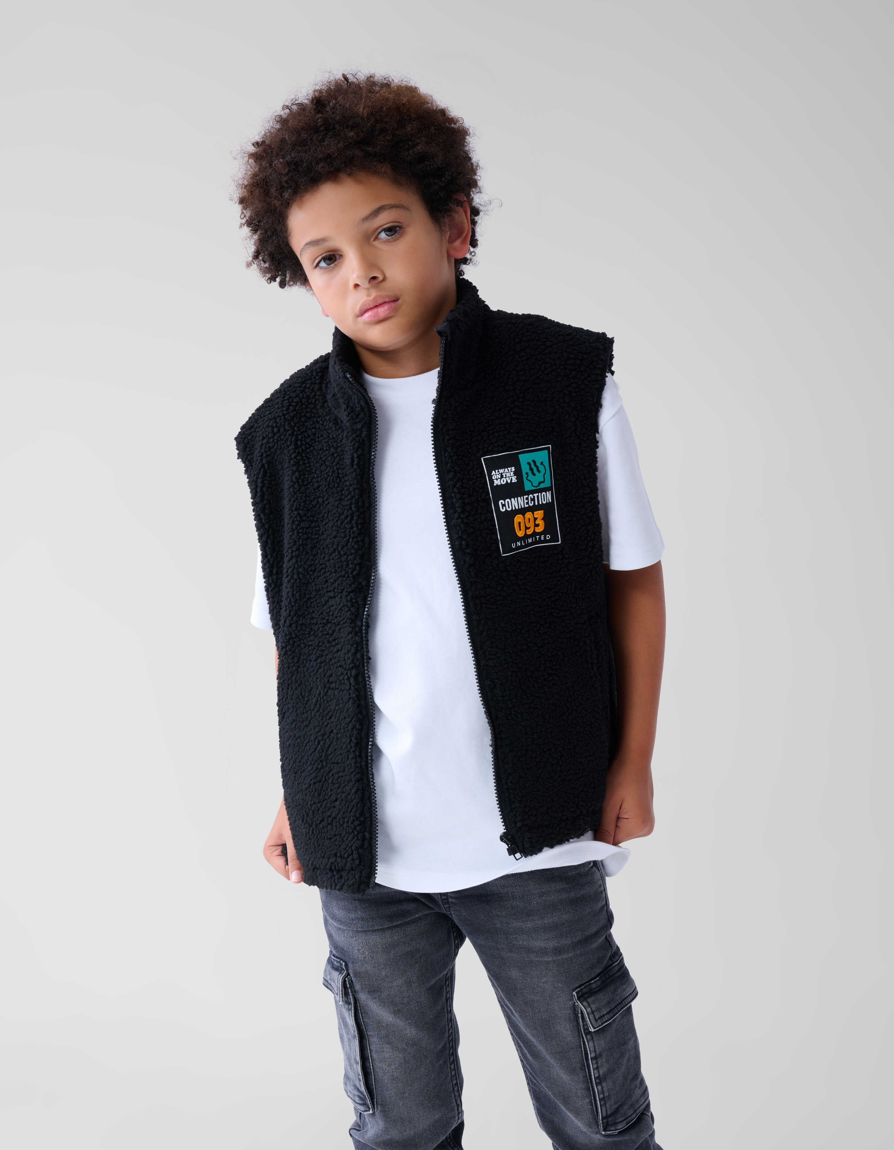 Teddy Bodywarmer Zwart SHOEBY BOYS