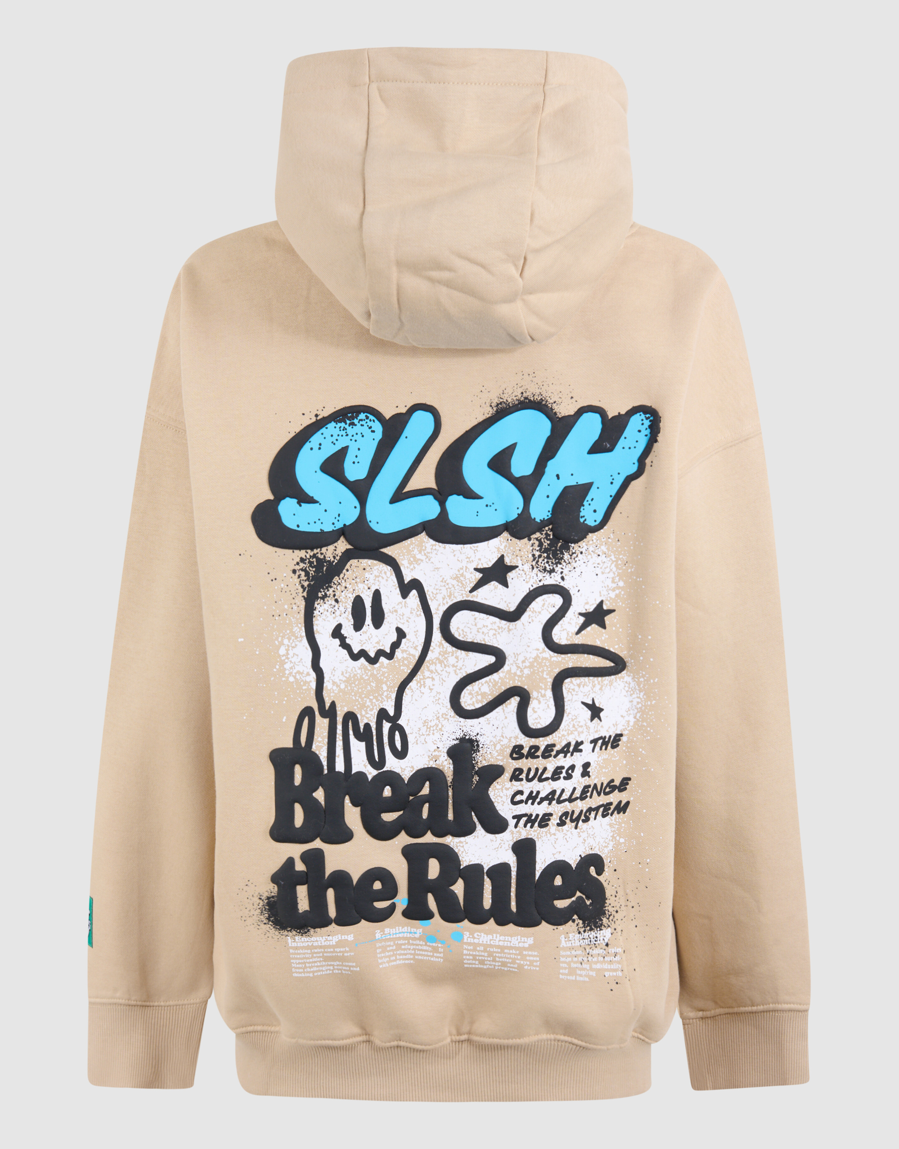 Rule Breaker Artwork Hoodie Beige SHOEBY BOYS