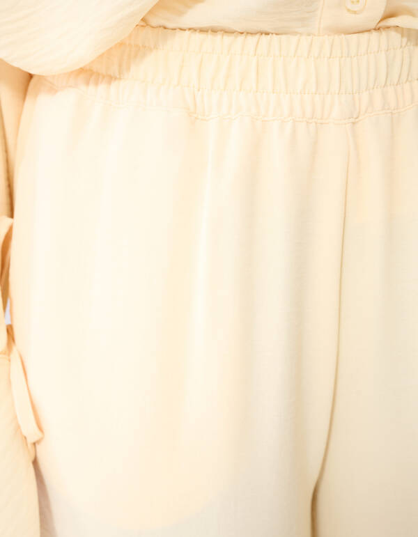 Twist Wide Leg Fit Broek Lichtgeel SHOEBY WOMEN