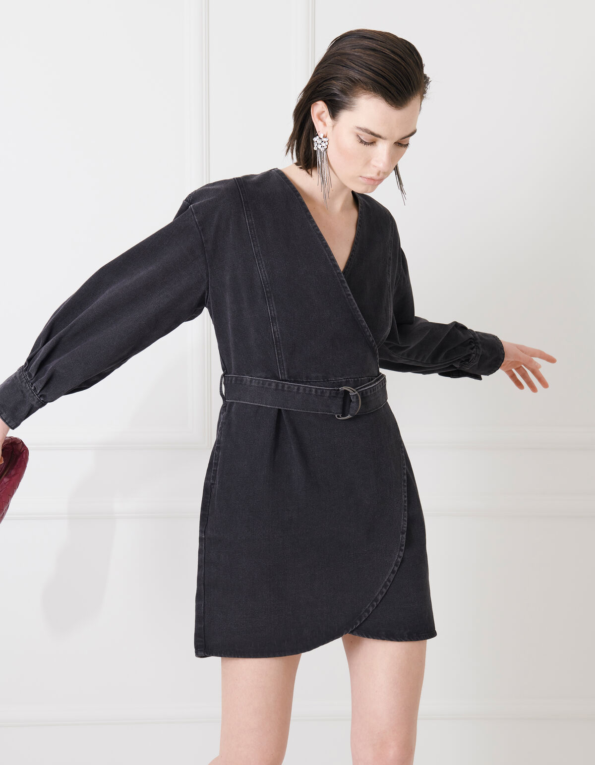 Washed Denim Jurk Zwart SHOEBY WOMEN