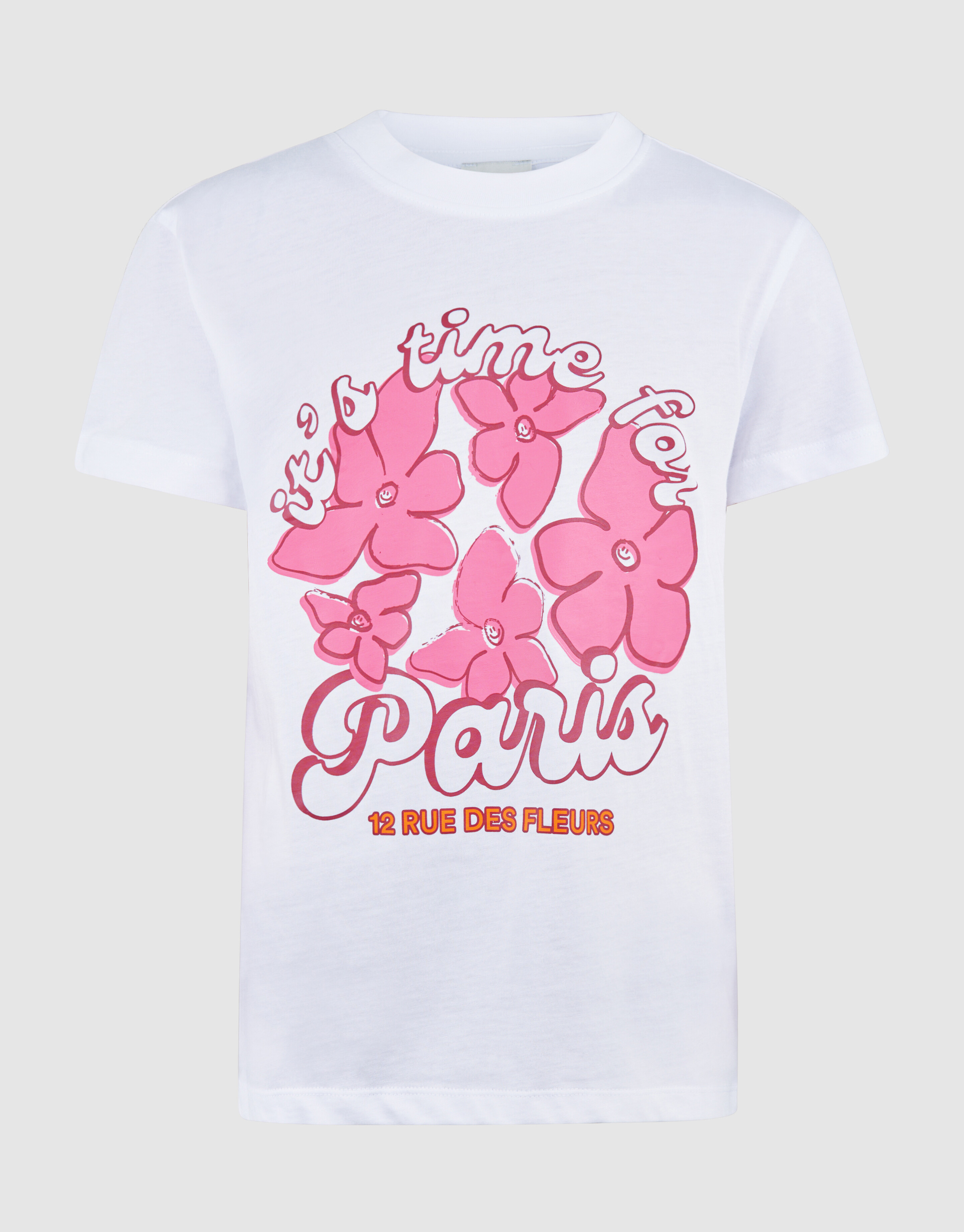 Rue De Fleur Artwork T-shirt Wit SHOEBY GIRLS
