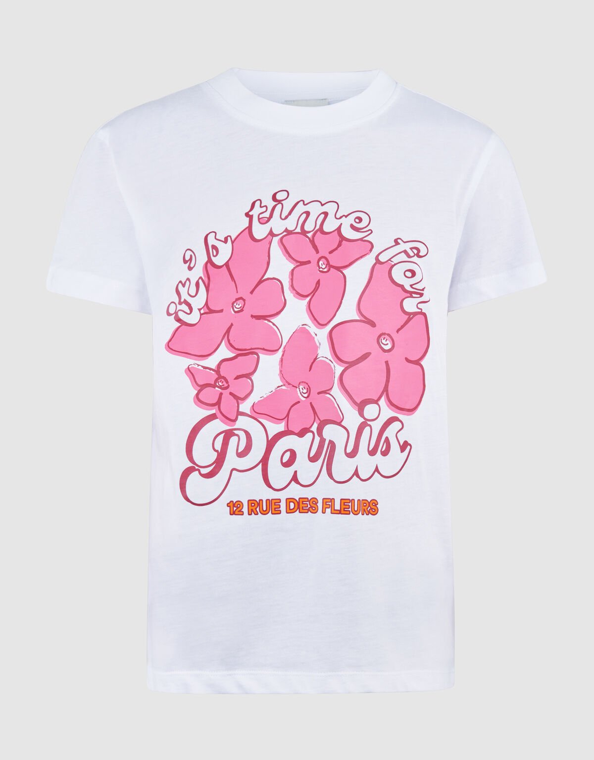 Rue De Fleur Artwork T-shirt Wit SHOEBY GIRLS