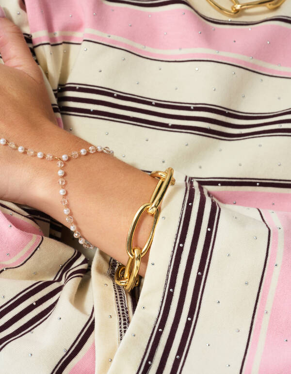 Chain Oval Armband Goud SHOEBY ACCESSOIRES