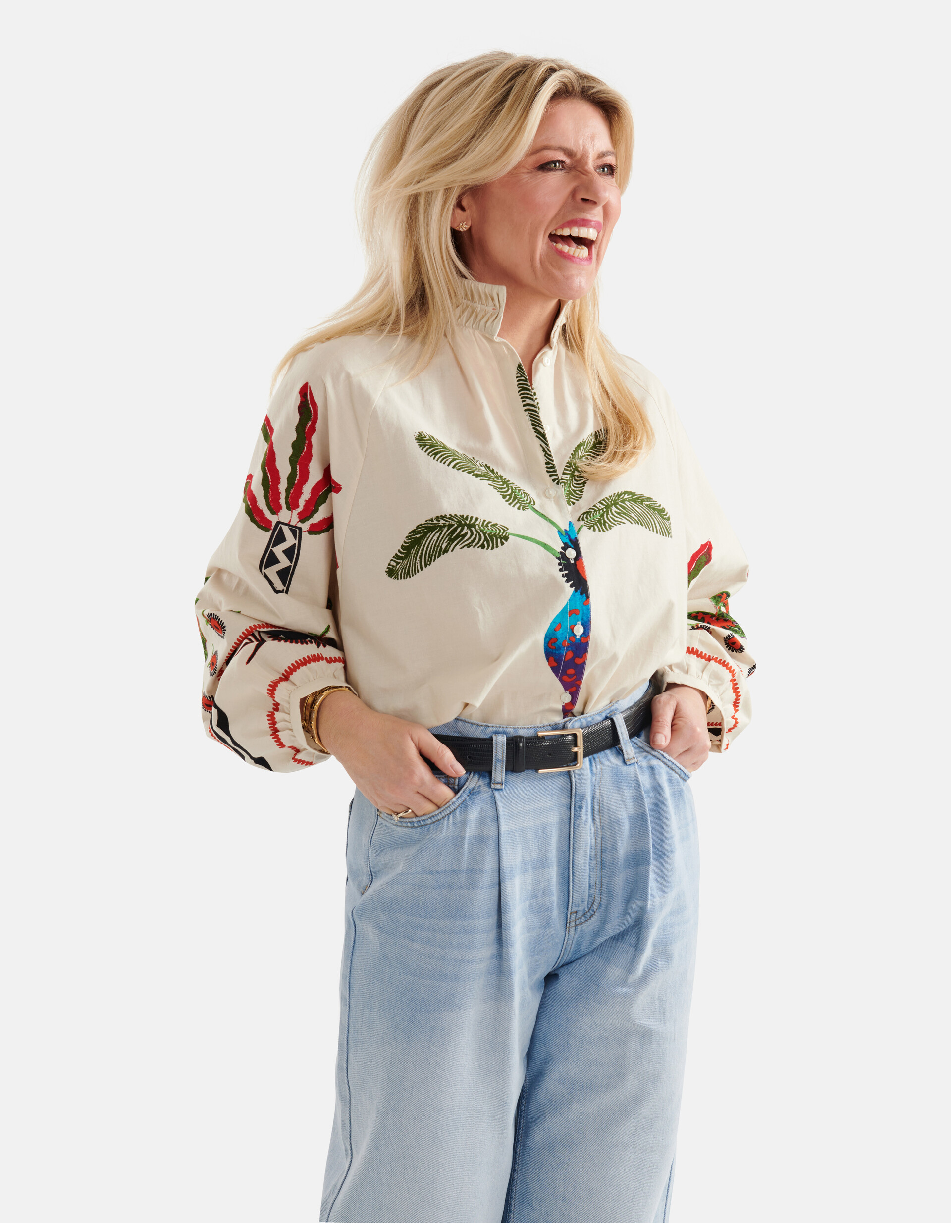 Printed Blouse Gebroken Wit By Lonneke SHOEBY WOMEN