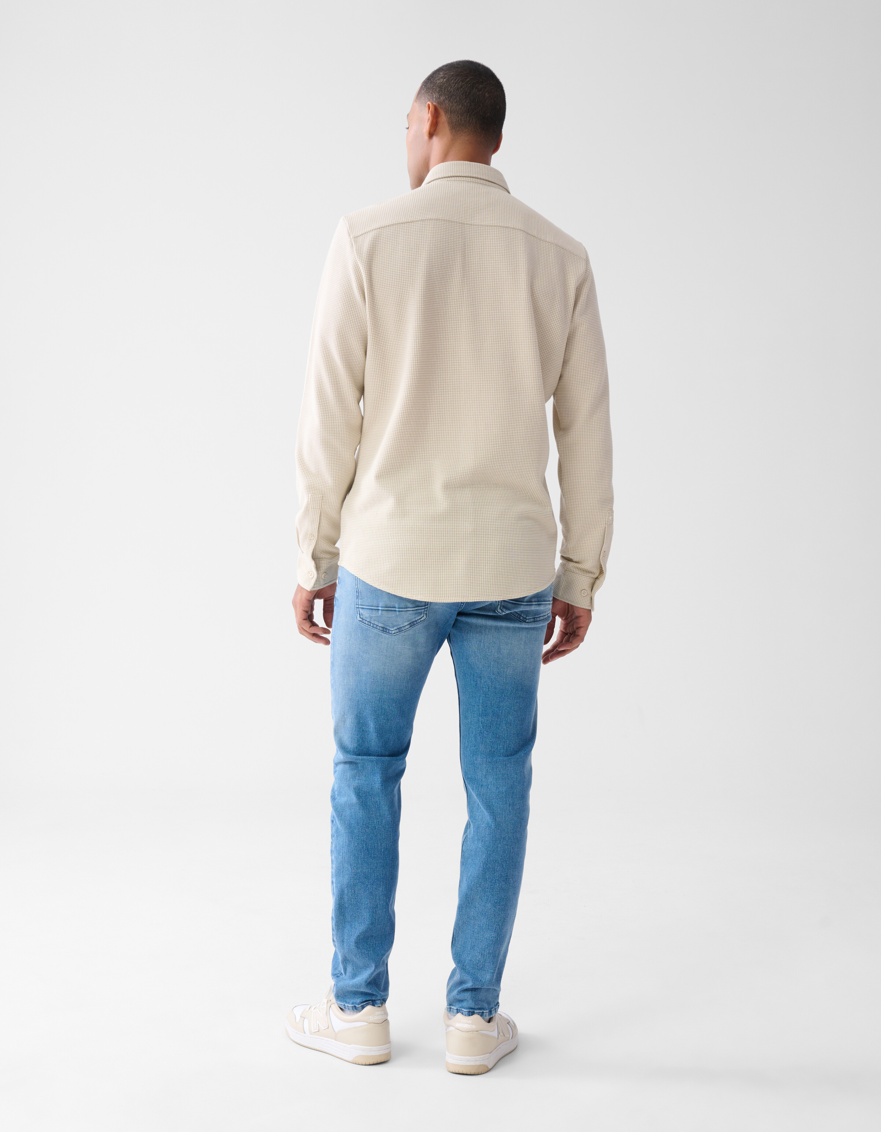 Structuur Overhemd Zand SHOEBY MEN