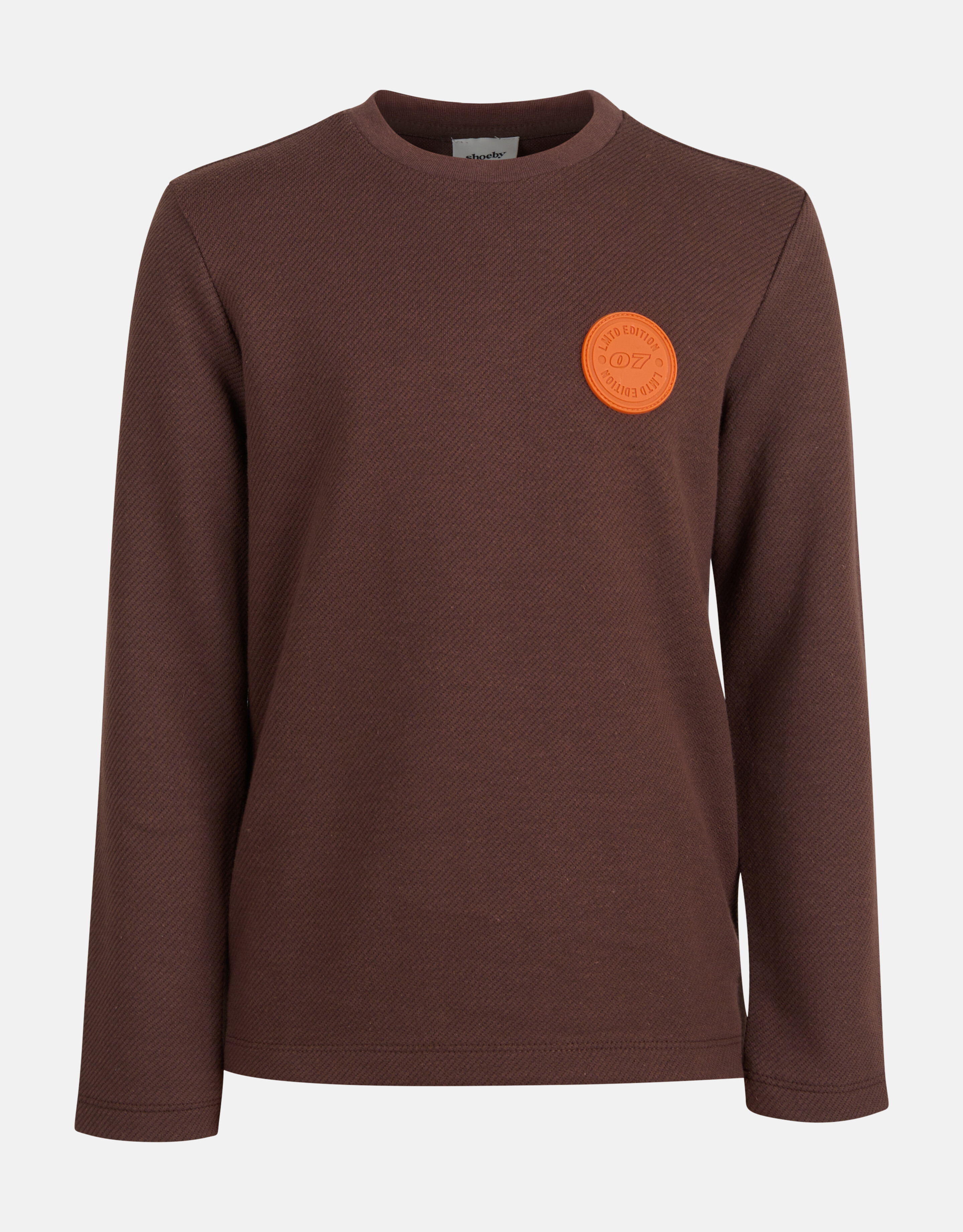 Structuur T-shirt Bruin SHOEBY BOYS
