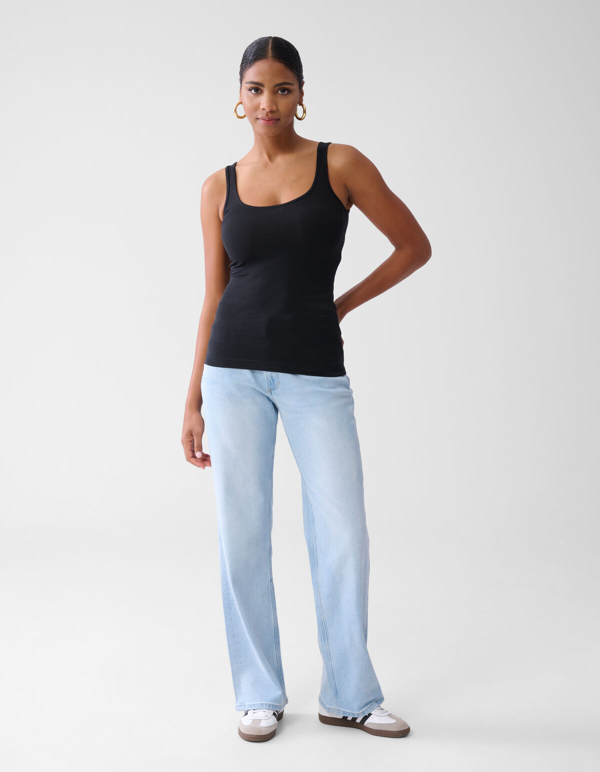 Basis Tanktop Zwart Eksept