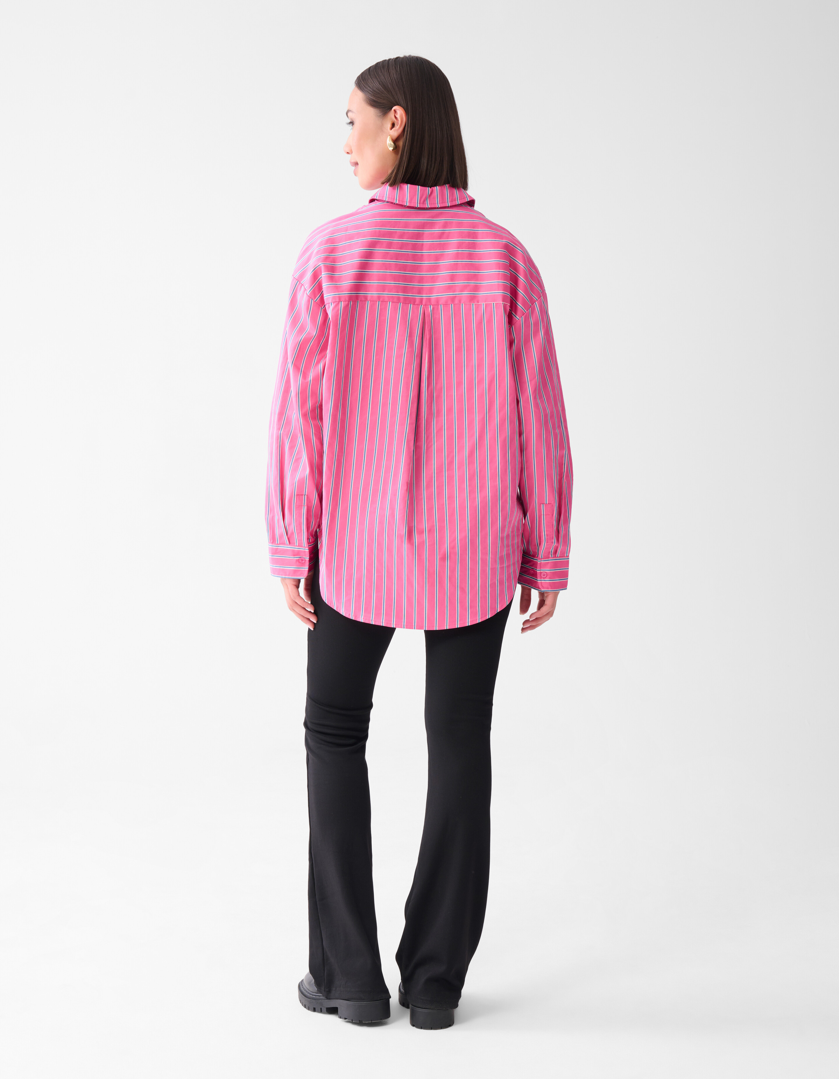 Pinstripe Studs Blouse Roze SHOEBY WOMEN