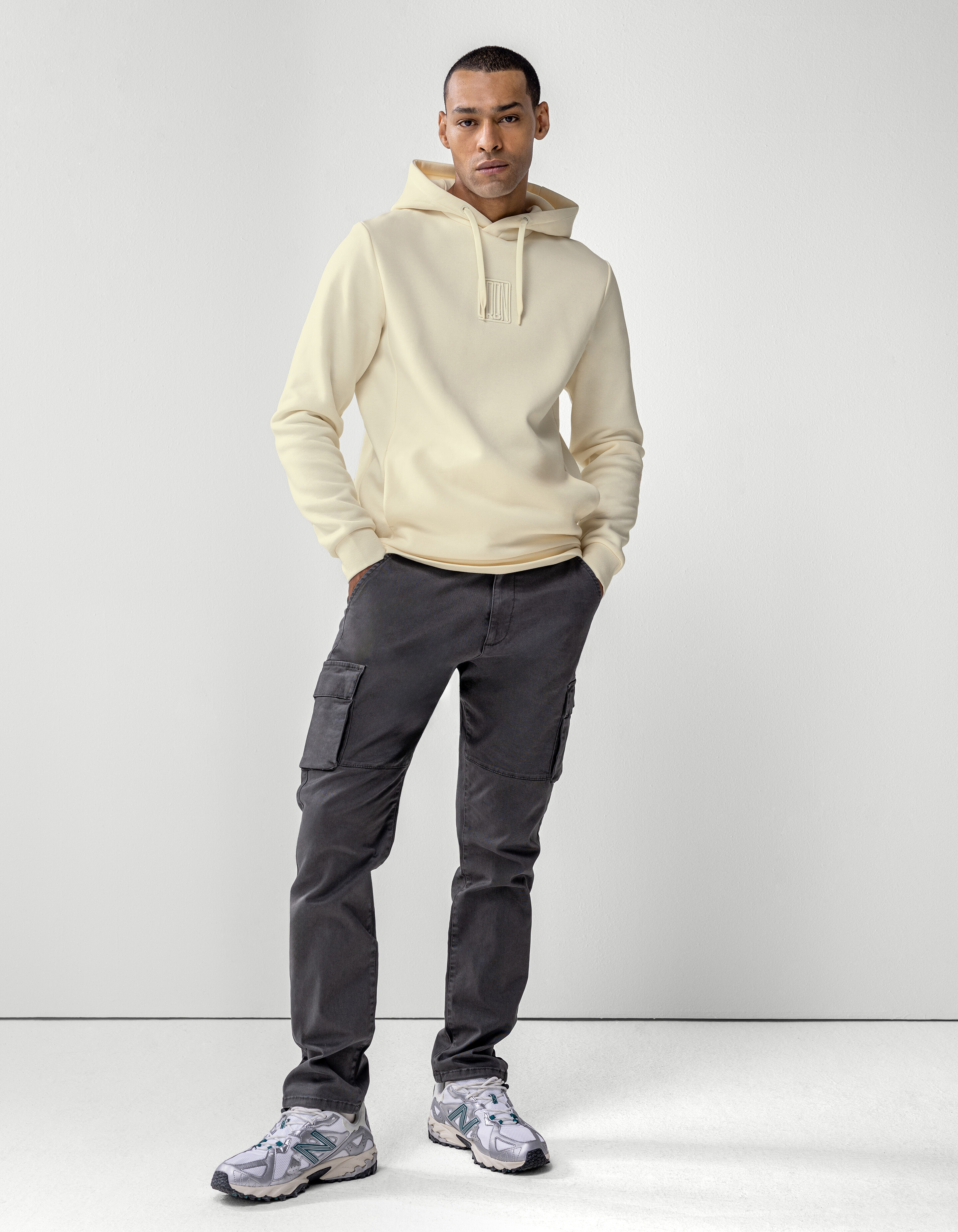 Embroidery Hoodie Gebroken Wit SHOEBY MEN