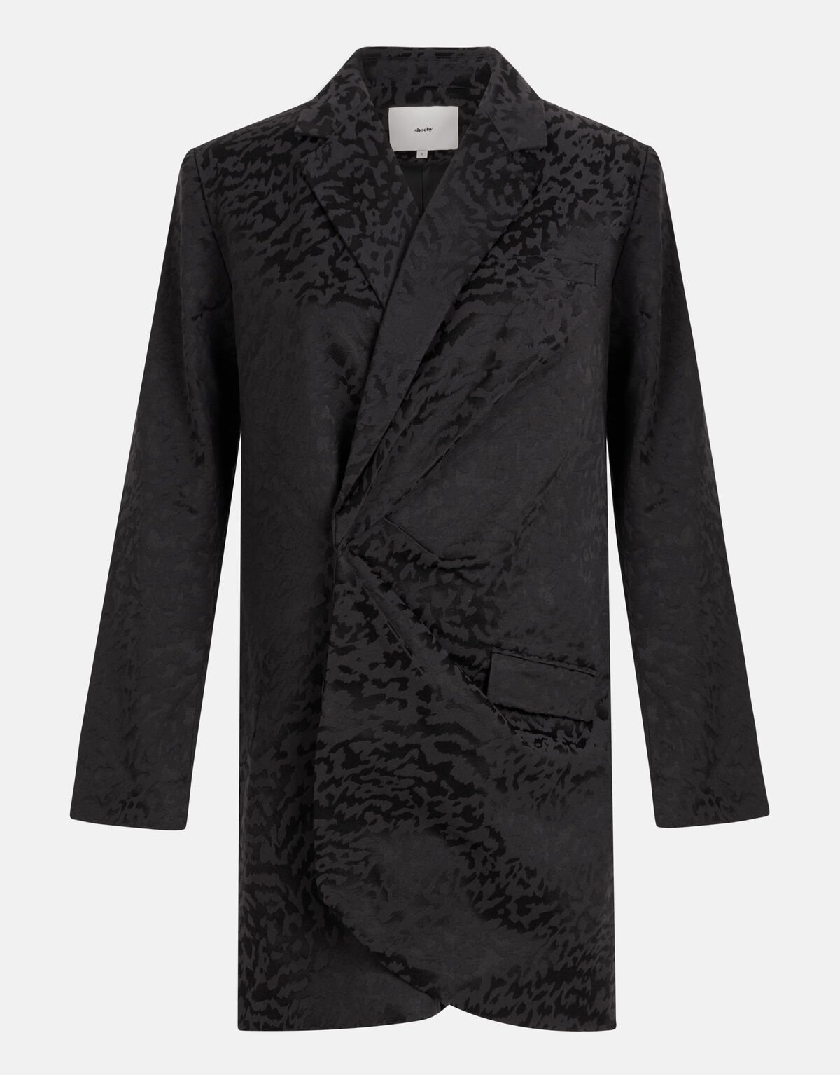 Leopard Blazer Jurk Zwart SHOEBY WOMEN