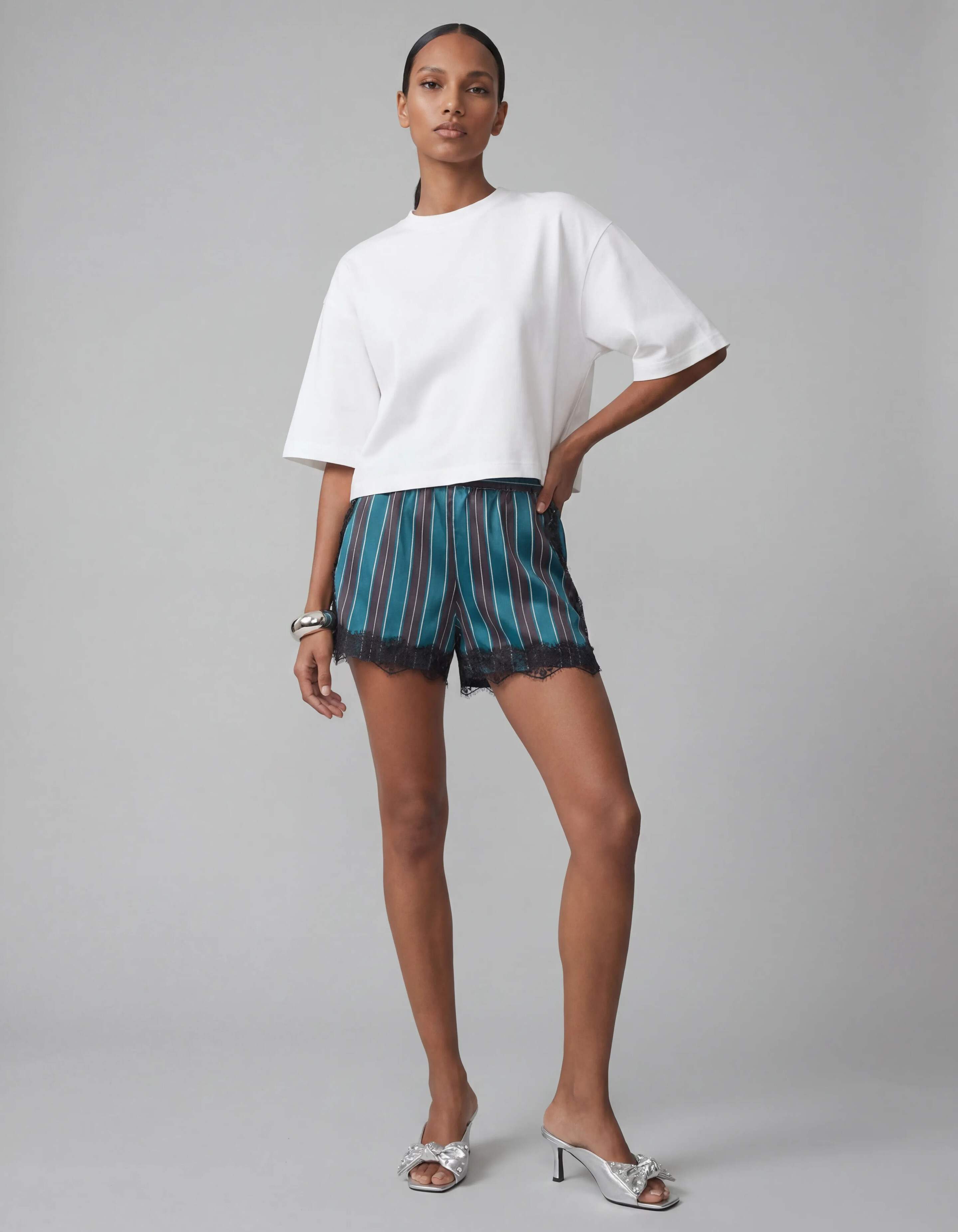 Big Shoulder T-shirt Wit SHOEBY WOMEN