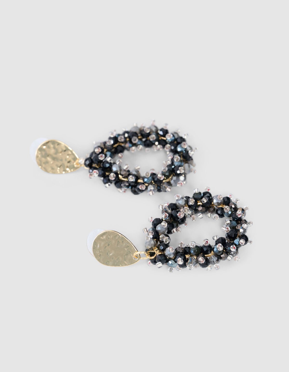 Beaded Druppel Oorbellen Zwart SHOEBY ACCESSOIRES