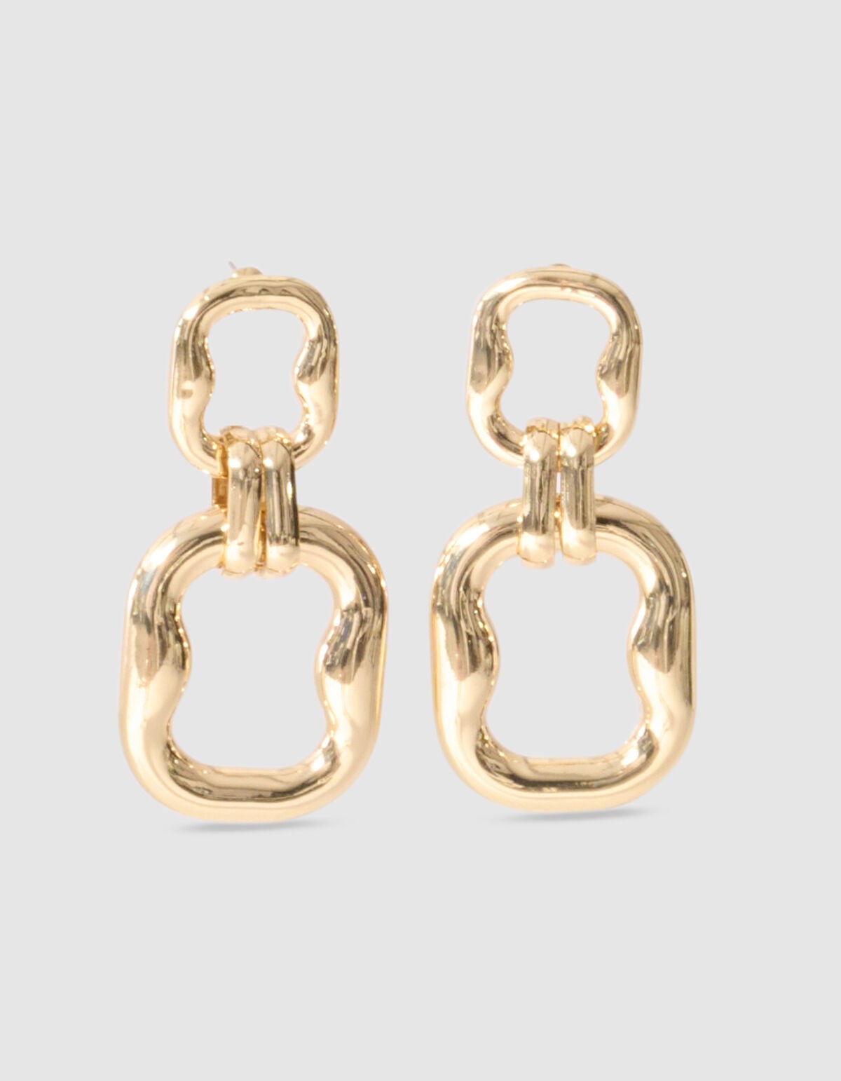 Double Squared Oorbellen Goud SHOEBY ACCESSOIRES
