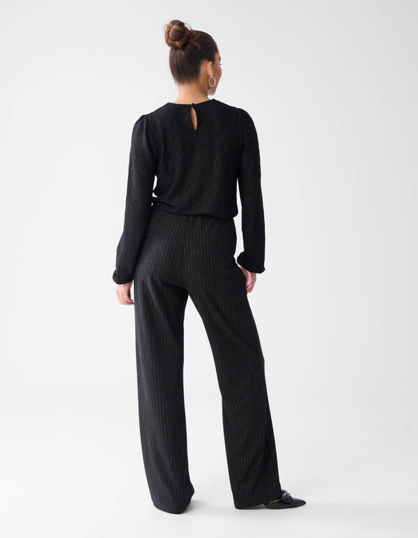 Swirl Structuur Top Zwart SHOEBY WOMEN