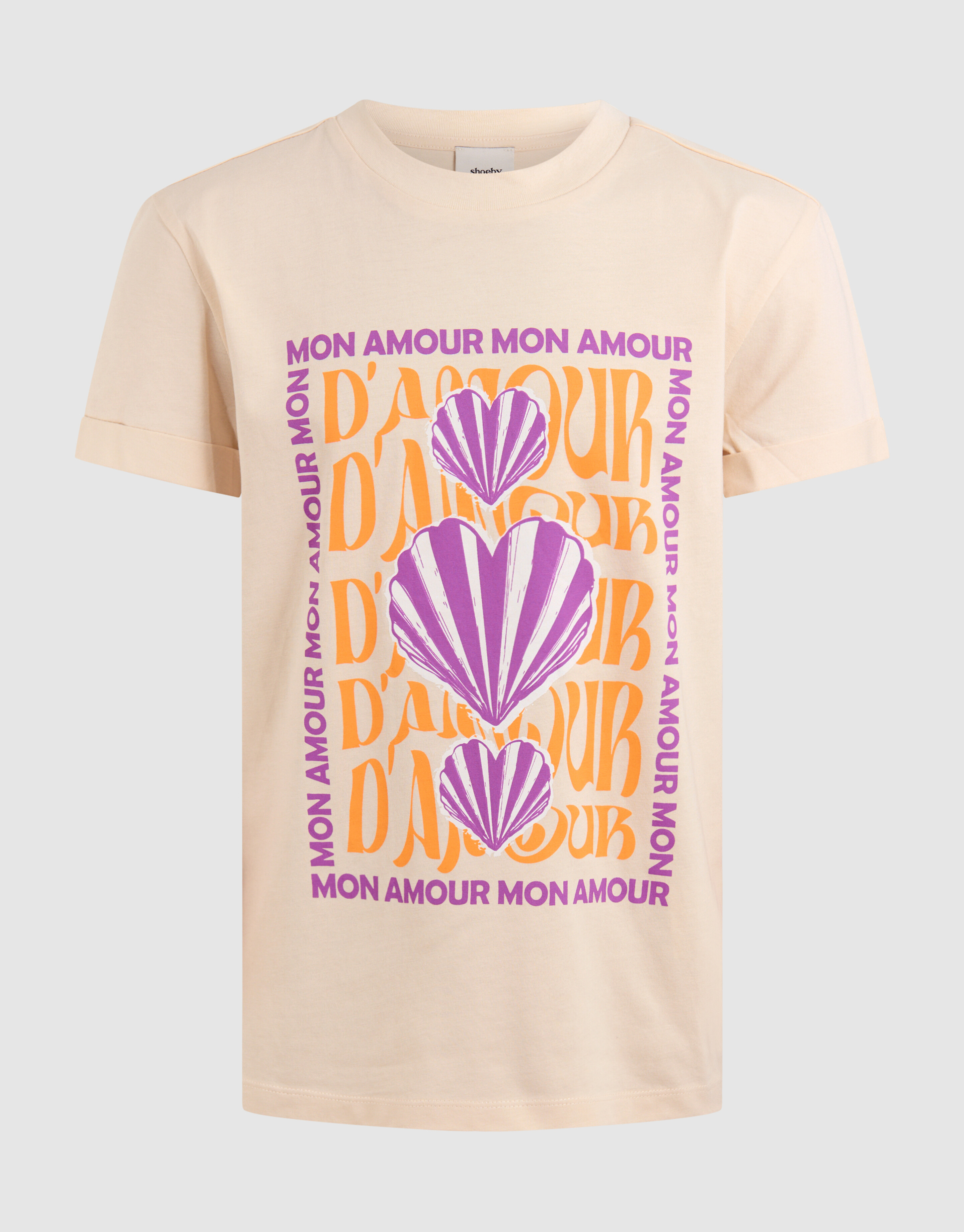 Amour Artwork T-shirt Zand SHOEBY GIRLS