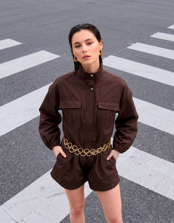 Sturdy Jumpsuit Donkerbruin SHOEBY WOMEN