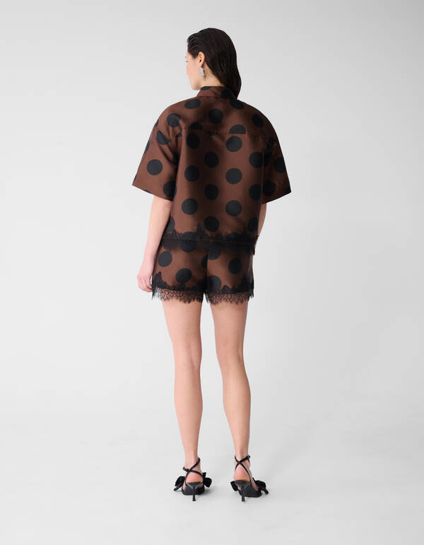 Kanten Polkadot Short Bruin SHOEBY WOMEN