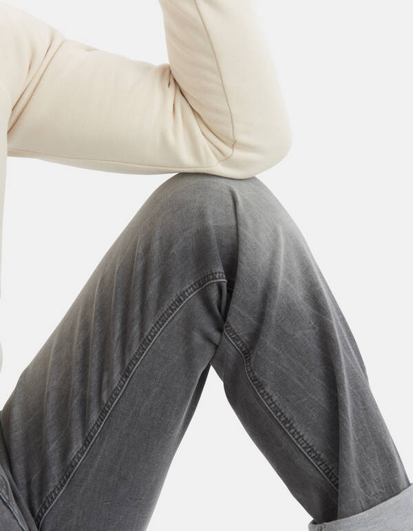 Slim Fit Jog Jeans Lichtgrijs L34 Refill