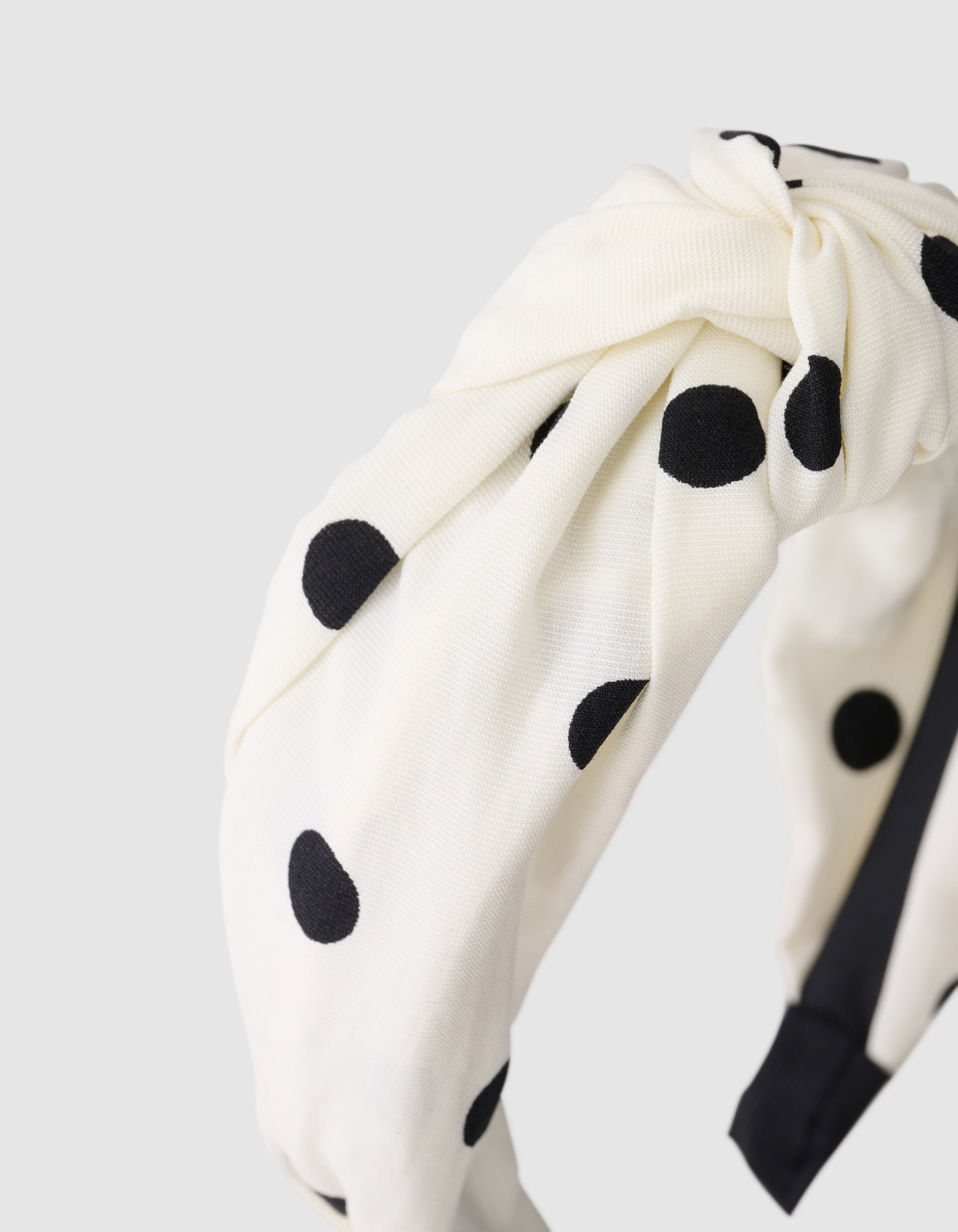 Polkadot Knot Haarband Zwart/Wit SHOEBY ACCESSOIRES