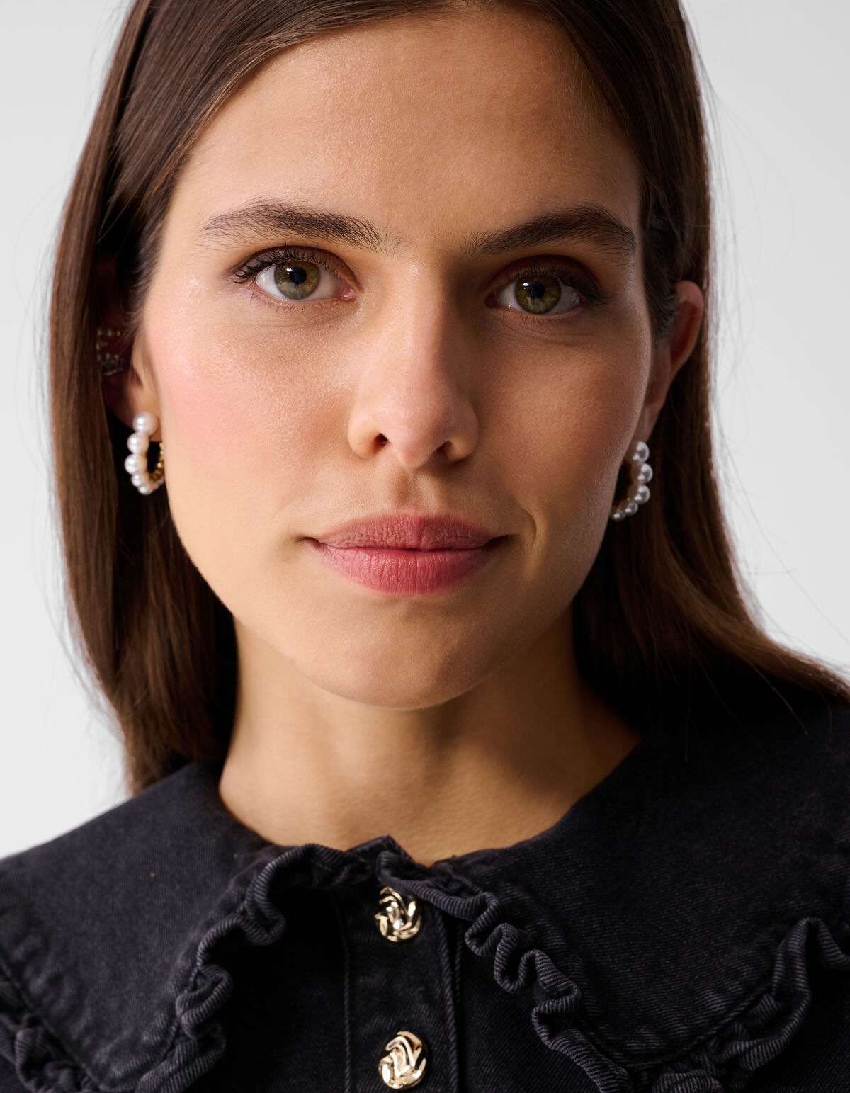 Denim Collar Mini Jurk Zwart SHOEBY WOMEN