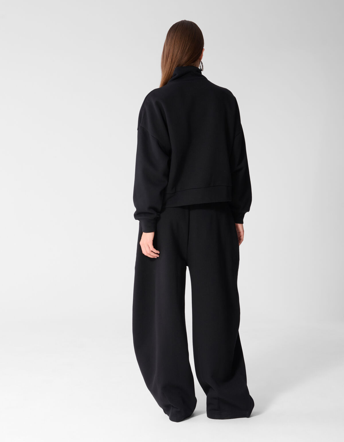 Loose Fit Sweat Broek Zwart SHOEBY WOMEN